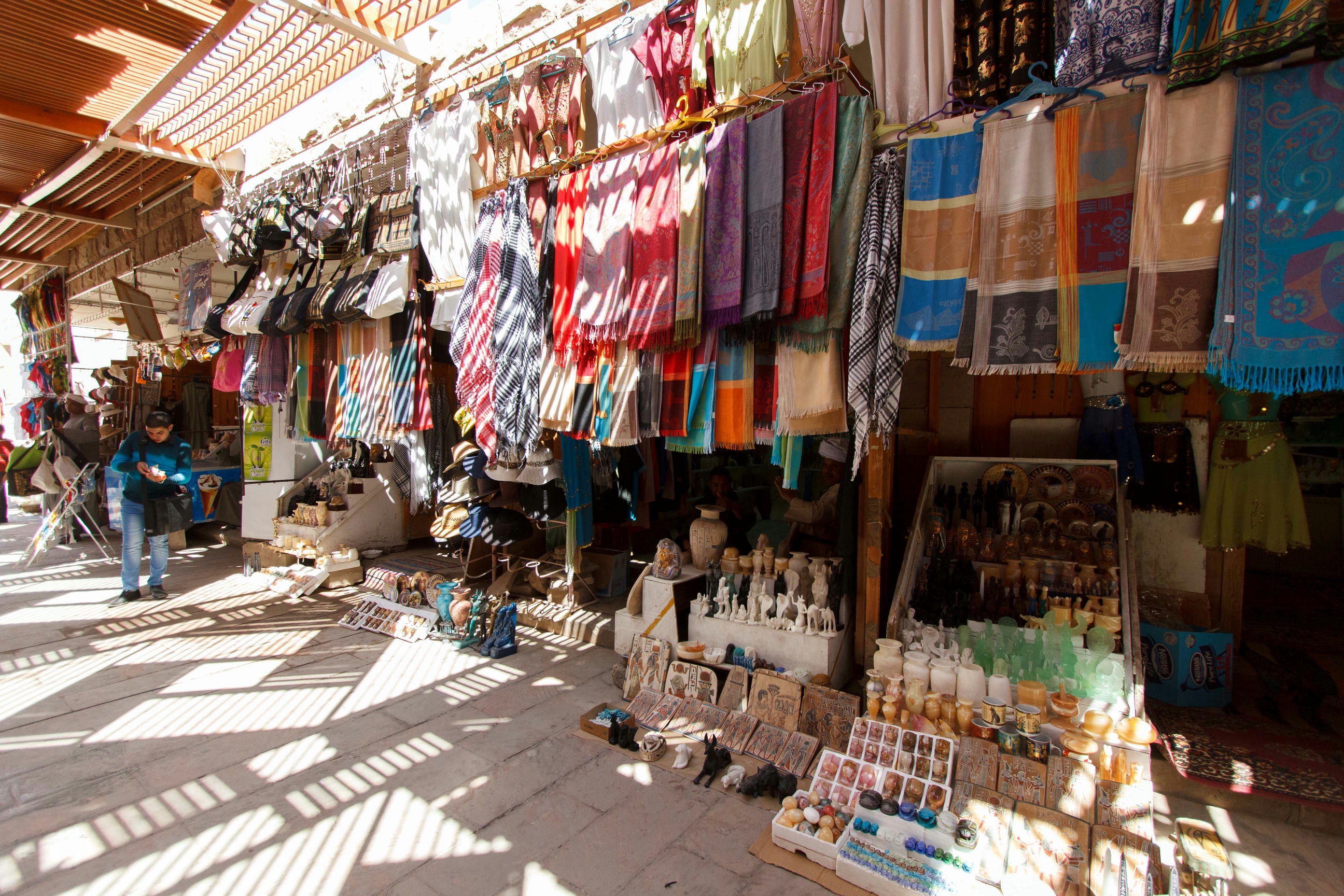 Aswan by night with the Spice Market on horse-drawn carriage