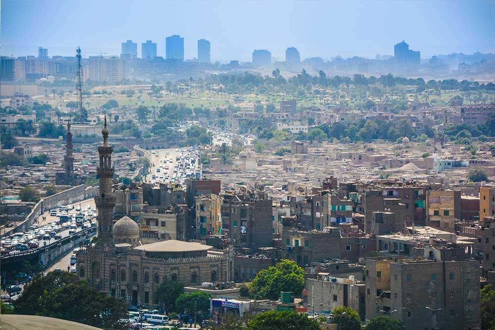 Old Cairo with the hanging church, Coptic Museum, and Sultan Hassan Mosque